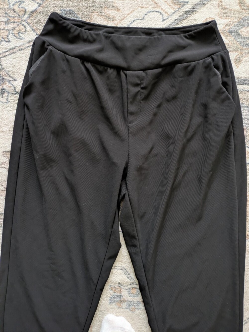Halara Black Ribbed Pants - Picture 2 of 5